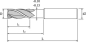 Preview: VHM Ø 8,0 mm Z=2 40° Flachstirn ER 2,0 abg. Stahl (P)